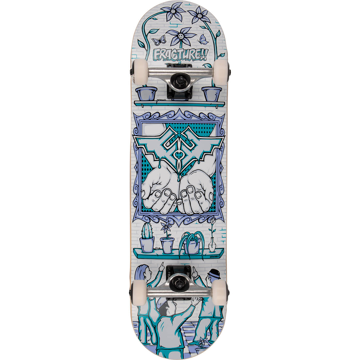 Fracture Adswarm Complete Skateboard - Blue/Purple 8.25''
