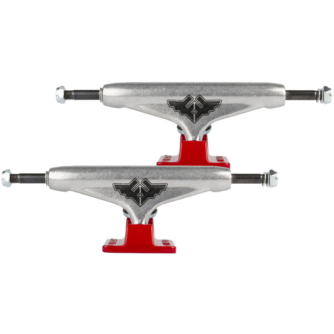 Fracture Wings V2 Skateboard Trucks - Red/Raw 5''