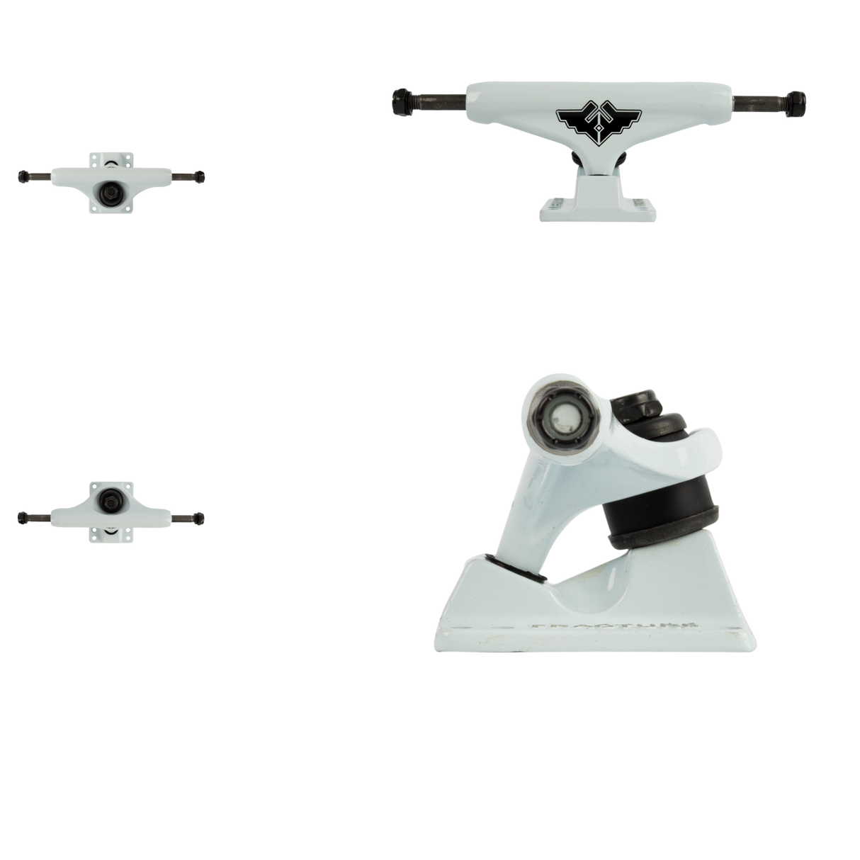 Fracture Wings V2 Skateboard Trucks - White 5''