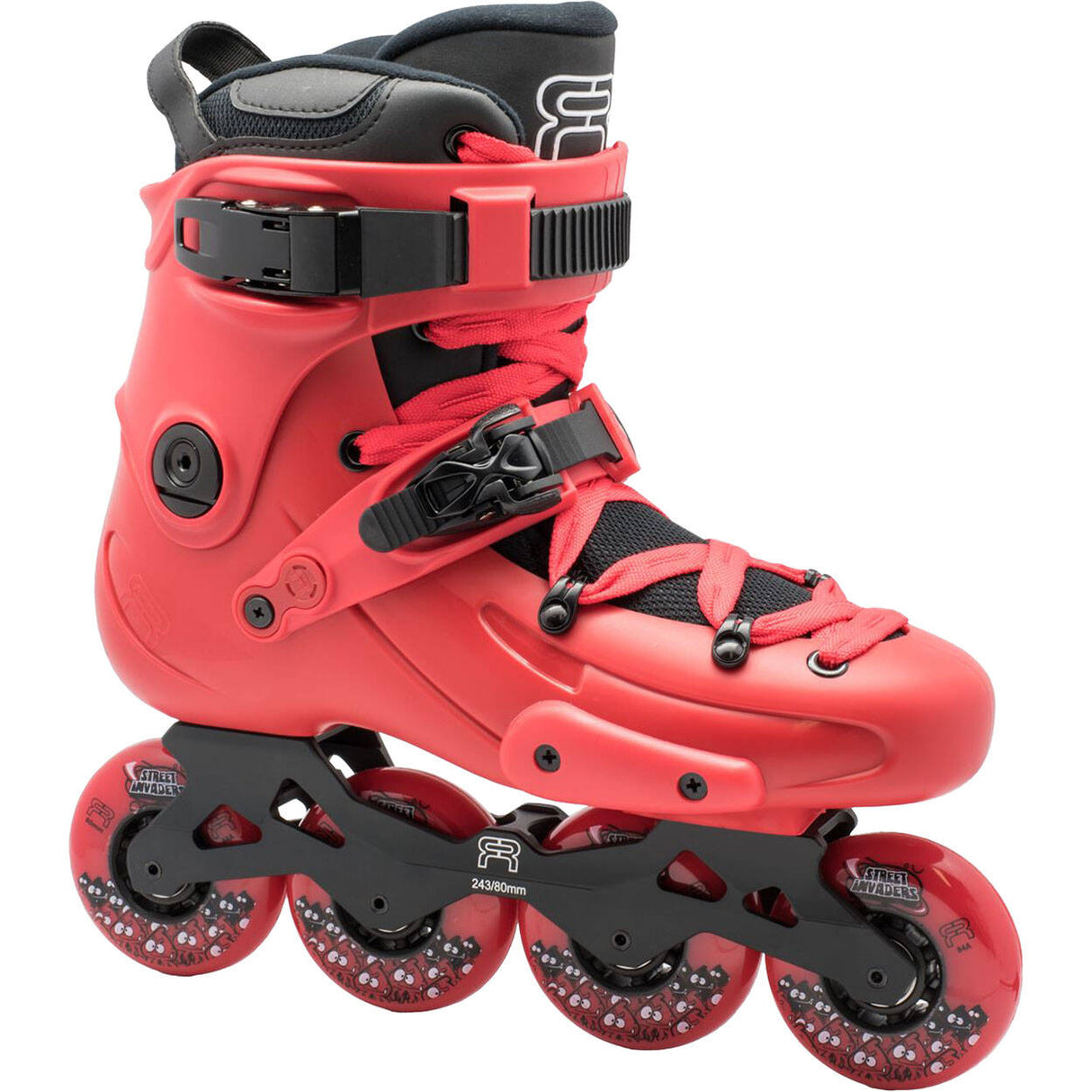 FR 1 80 In-Line Freeride Skates - Red