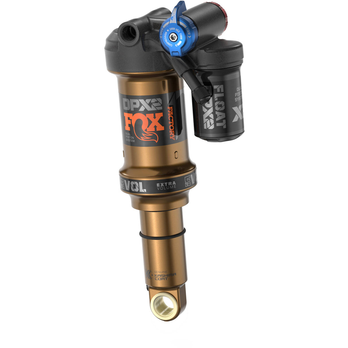 Fox Float DPX2 Factory 3Pos-Adjust 2021 Rear Suspension Shock - Black 185 x 52.5mm / LV (Trunnion)