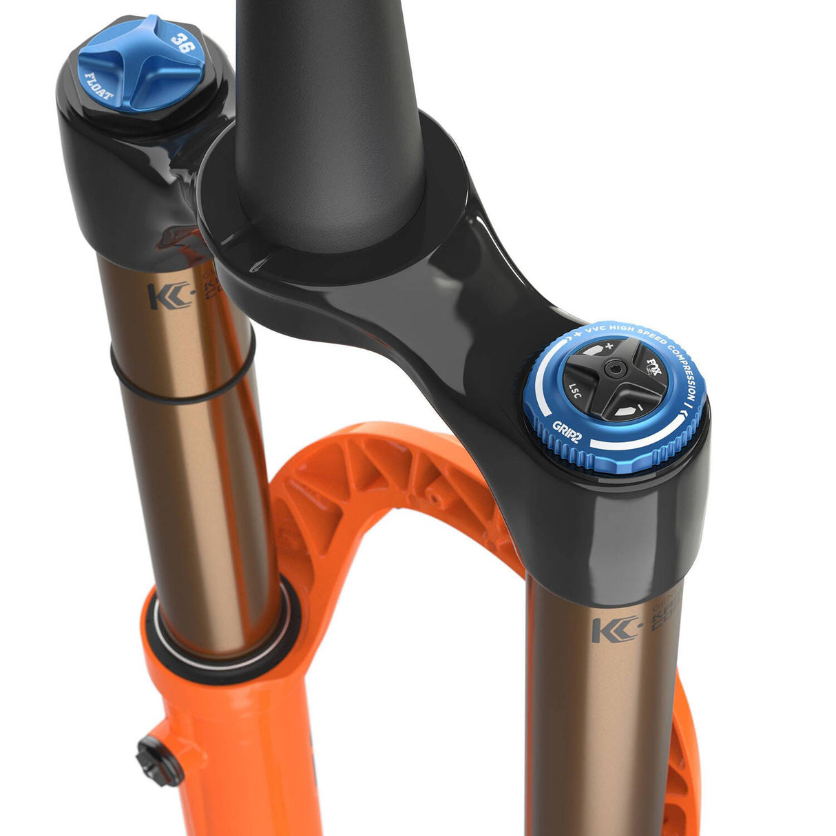 Fox 36 Float Fact Grip 2 Tapered Forks - Orange 27.5 Wheel/160mm Travel/15QR110 Axle/44mm Offset