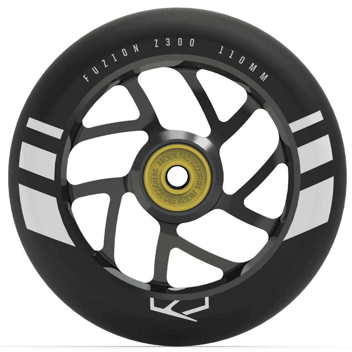 Fuzion Flight 110mm Scooter Wheels - Black/Black (Pair)