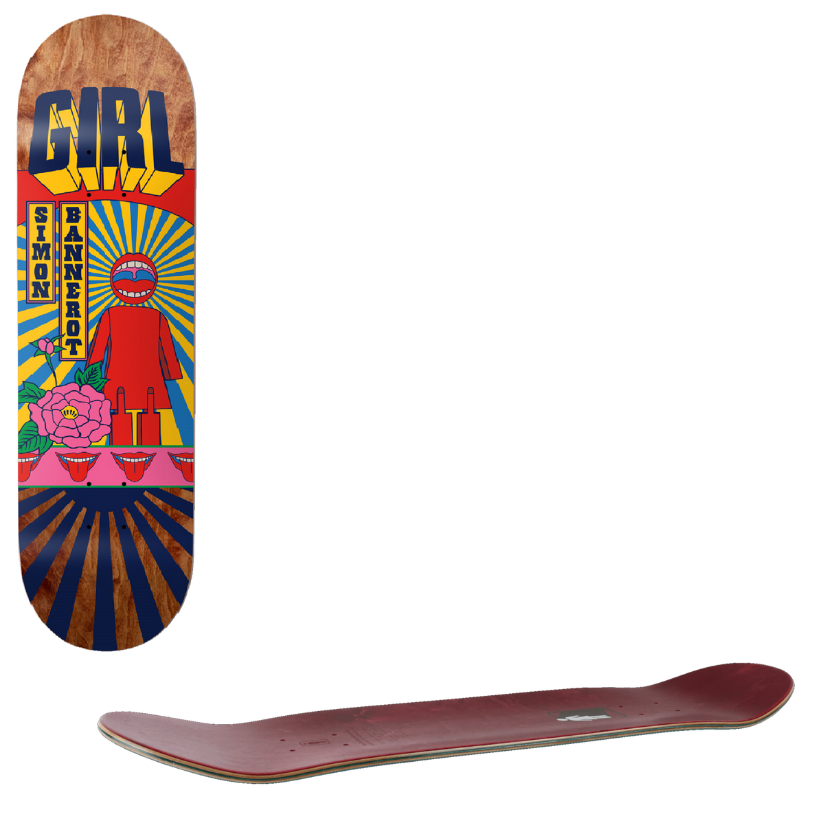 Girl Bannerot Rising Skateboard Deck - 8.5"
