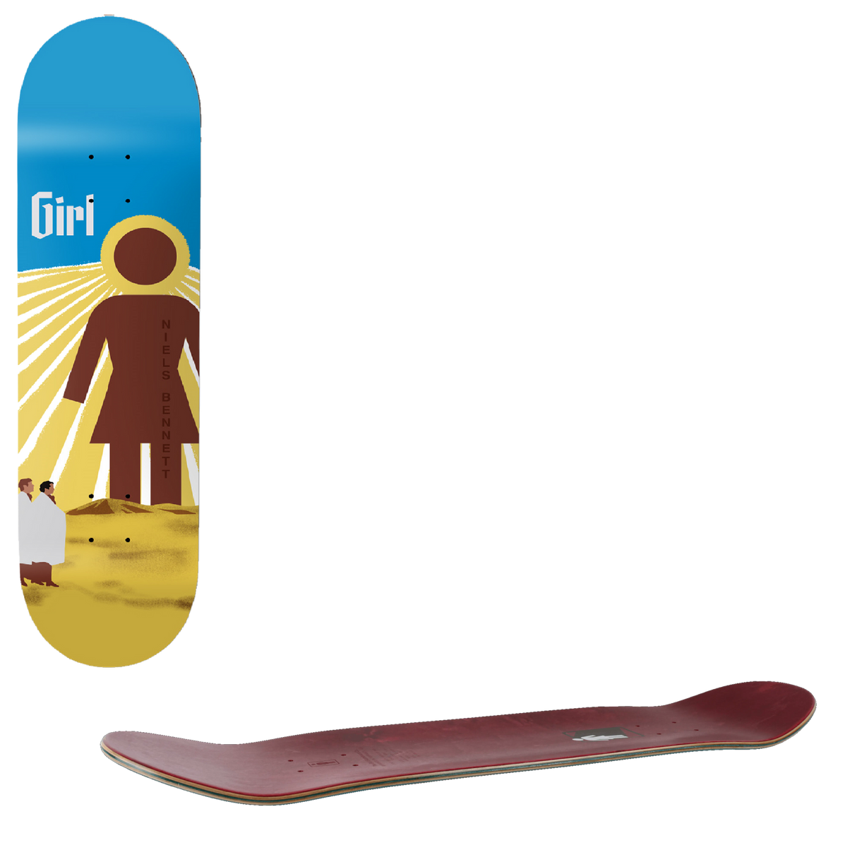 Girl Bennett Gospel Skateboard Deck - 8"