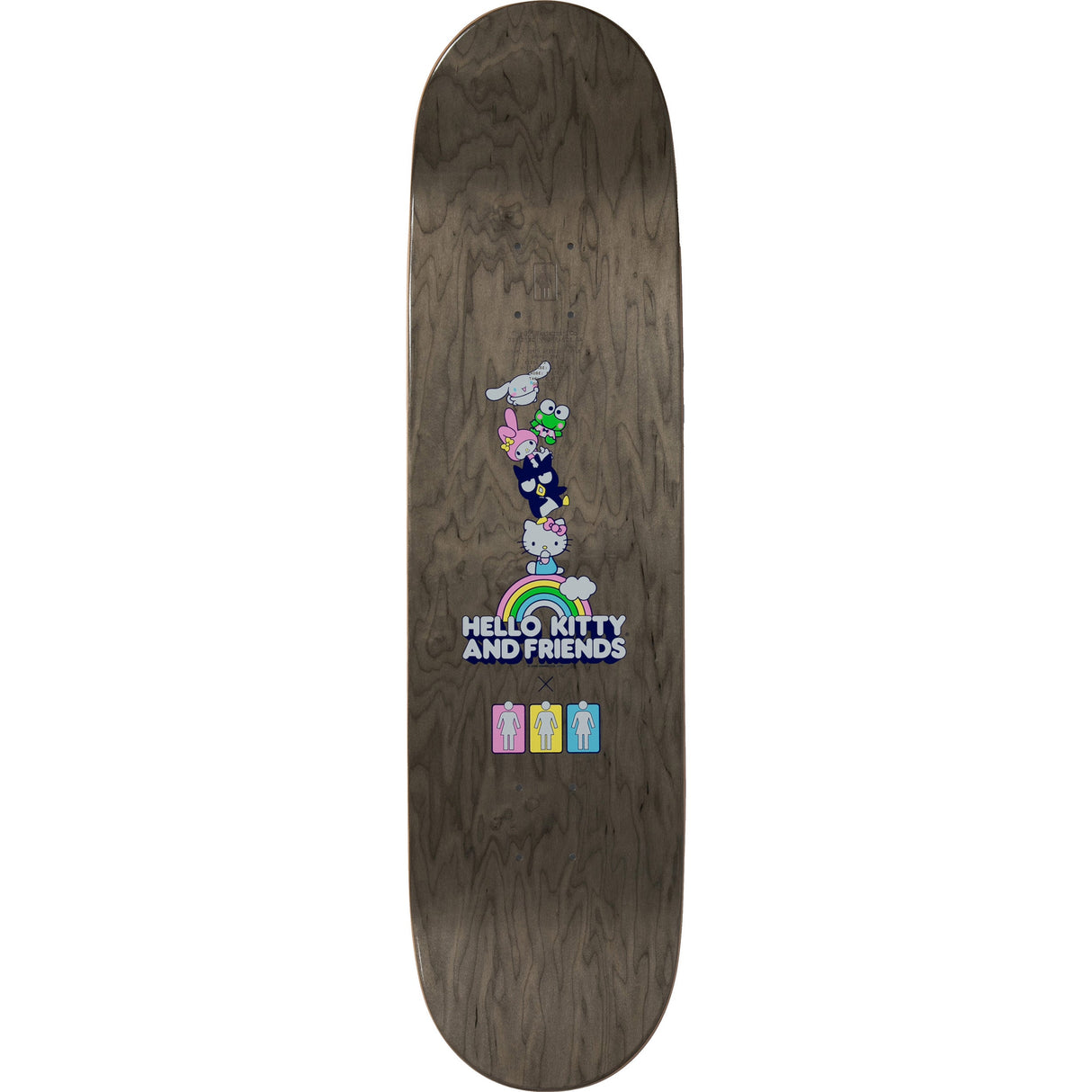 Girl Hello Kitty Rainbow Skateboard Deck - Carroll 8.5"