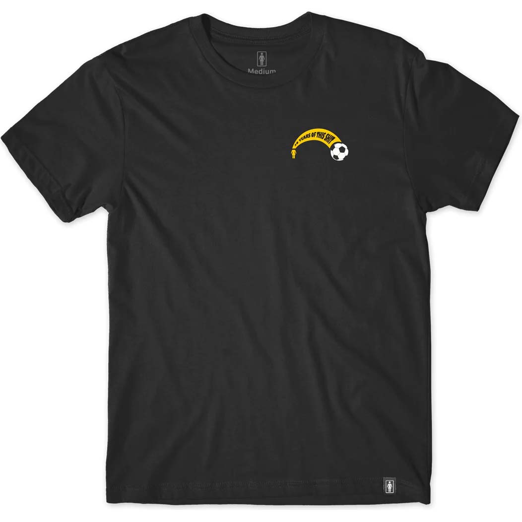Girl Soccer Ball T Shirt - Black