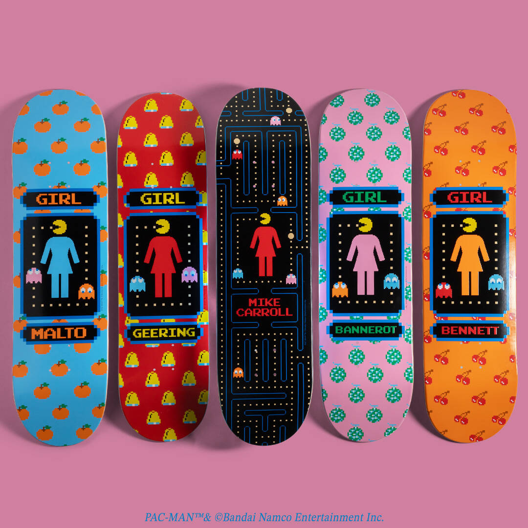 Girl x Pac-Man Skateboard Deck - Bennett 8.25"