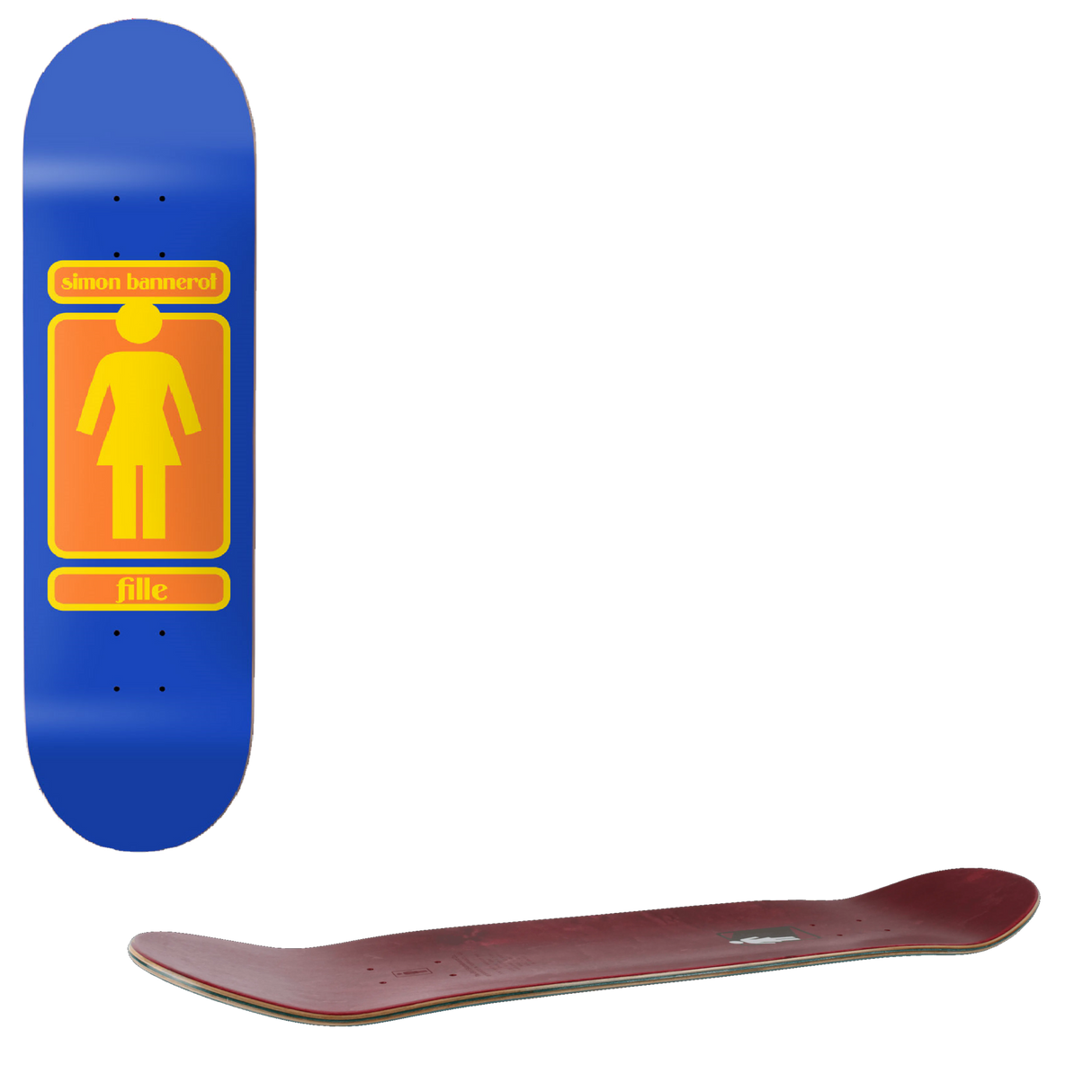 Girl 93 Til Skateboard Deck - Bannerot 8.25"