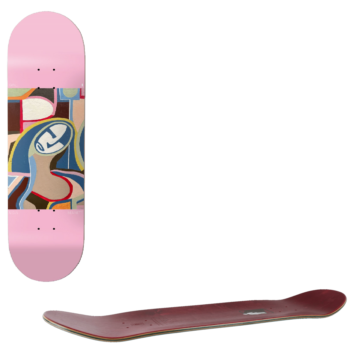 Girl Bar Girl Blues Skateboard Deck - Bennett 8.25"
