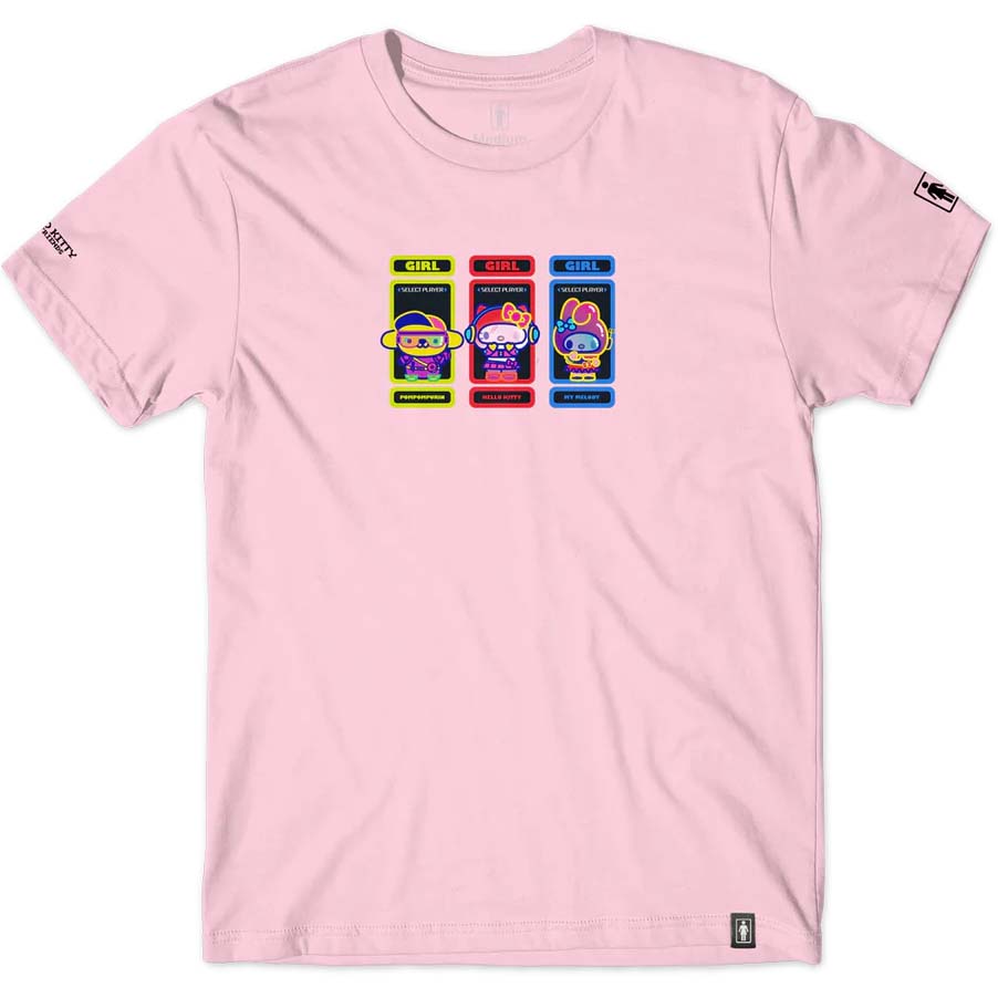 Girl Kawaii Arcade Player T Shirt - Light Pink