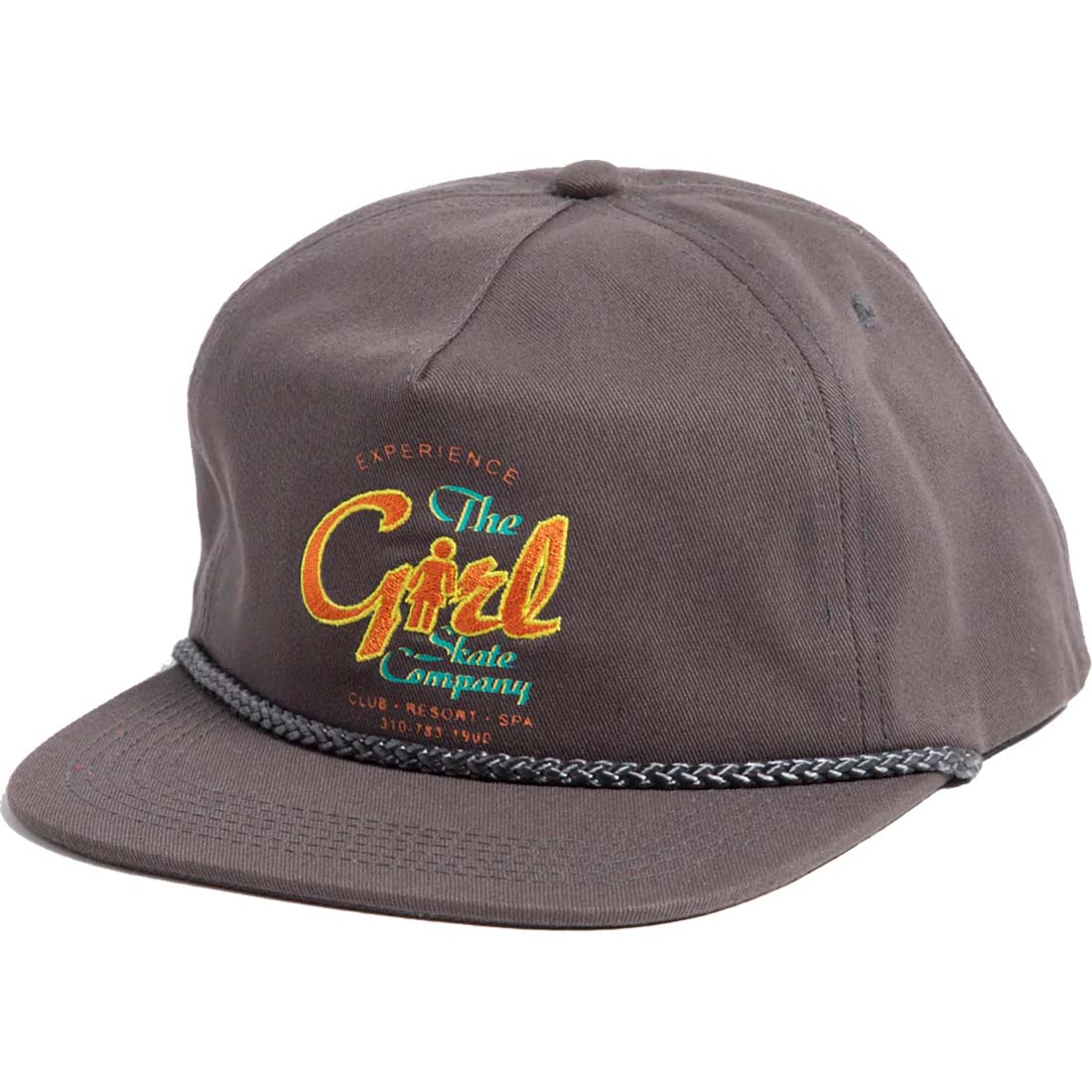 Girl Resort Snapback Cap - Charcoal