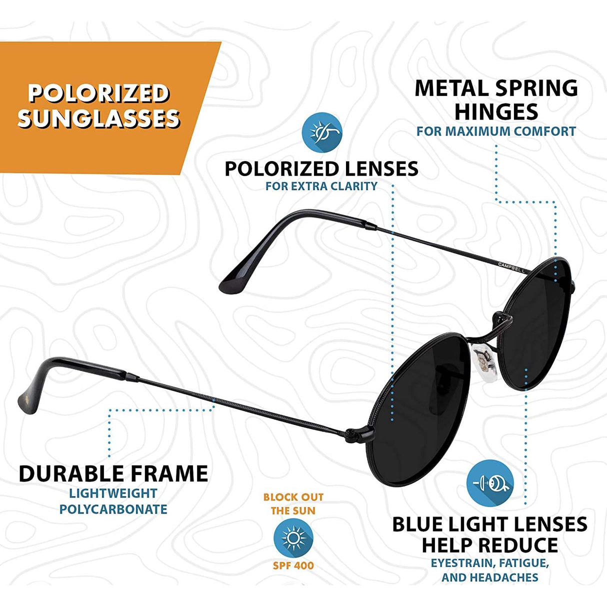 Glassy Campbell Sunglasses - Black