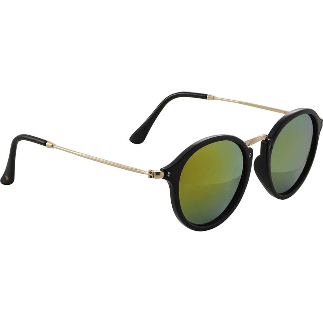 Glassy Klein Sunglasses - Black/Red Mirror