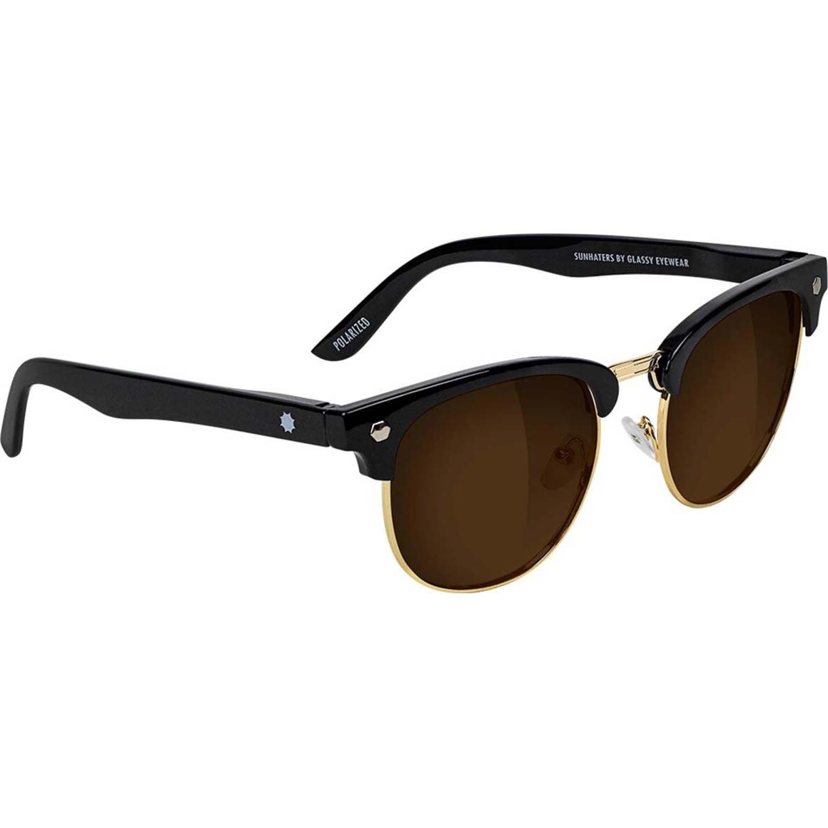Glassy Morrison Polarised Sunglasses - Black/Brown Lens
