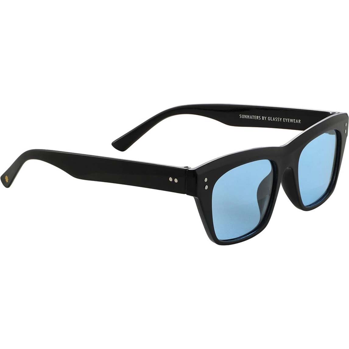 Glassy Santos Sunglasses - Black/Blue Lens