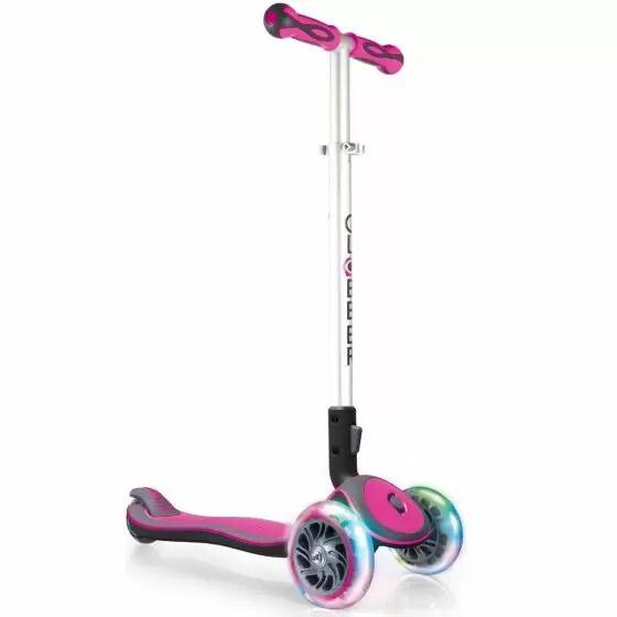 Globber My Free Elite Lights Complete Scooter - Deep Pink