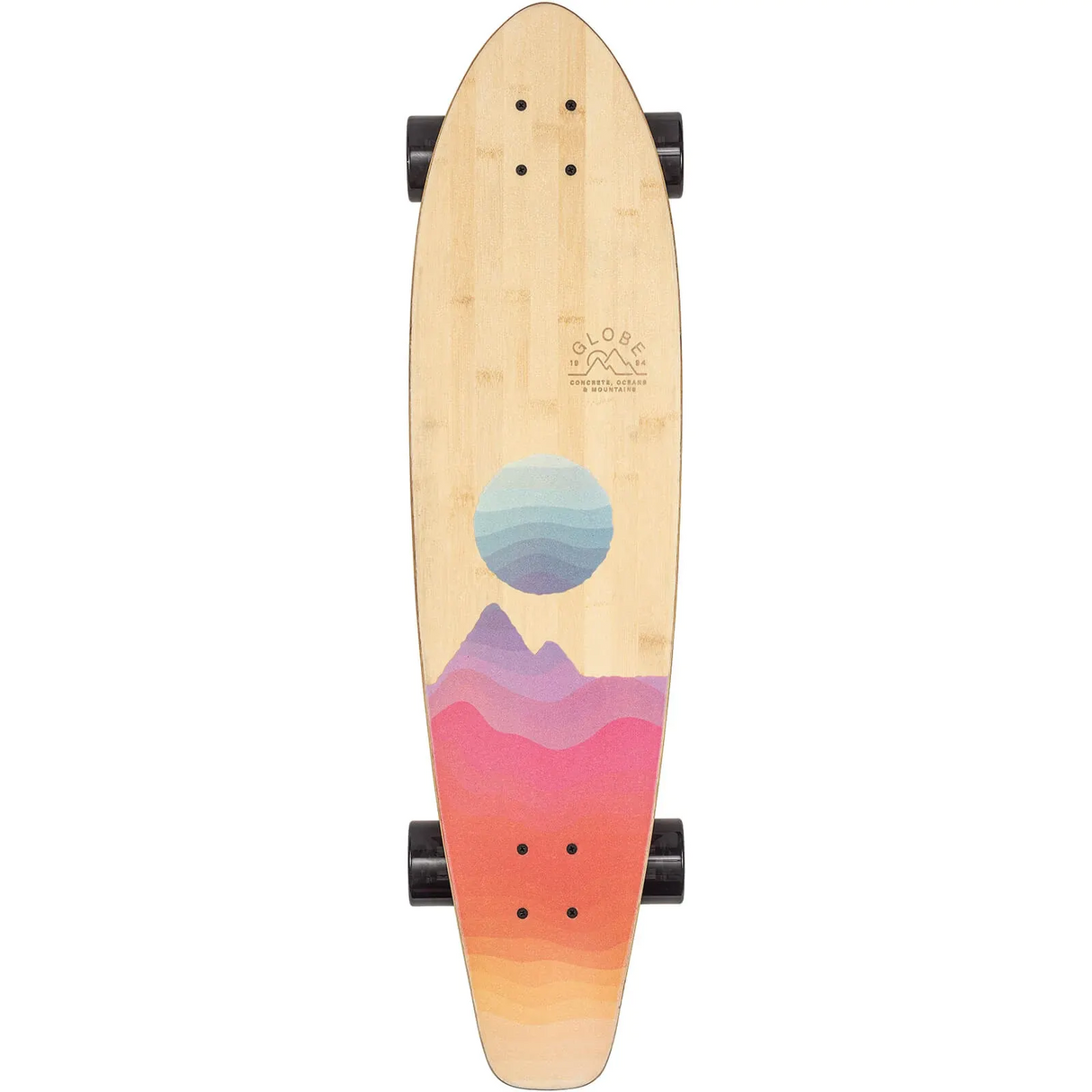 Globe Arcadia Complete Cruiser Longboard - Bamboo/Mountains 35.875''