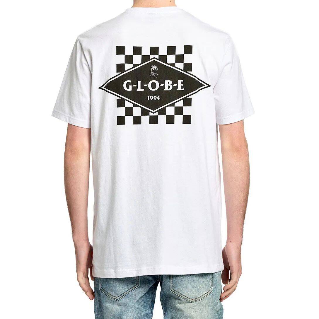 Globe Check Out T Shirt - White