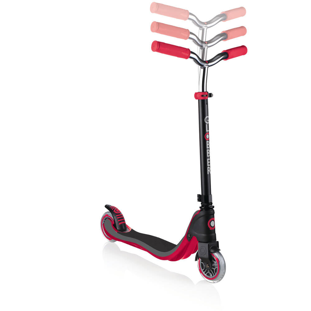 Globber Flow 125 Complete Scooter - Black/New Red