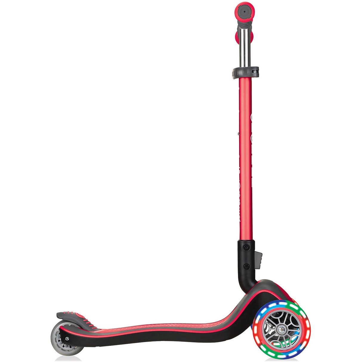 Globber Elite Deluxe Lights Light-Up Complete Scooter - Red