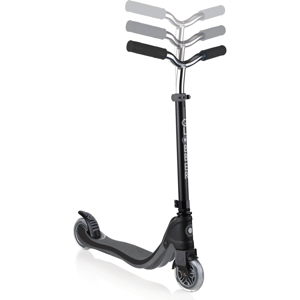 Globber Flow 125 Lights Complete Scooter - Black/Grey