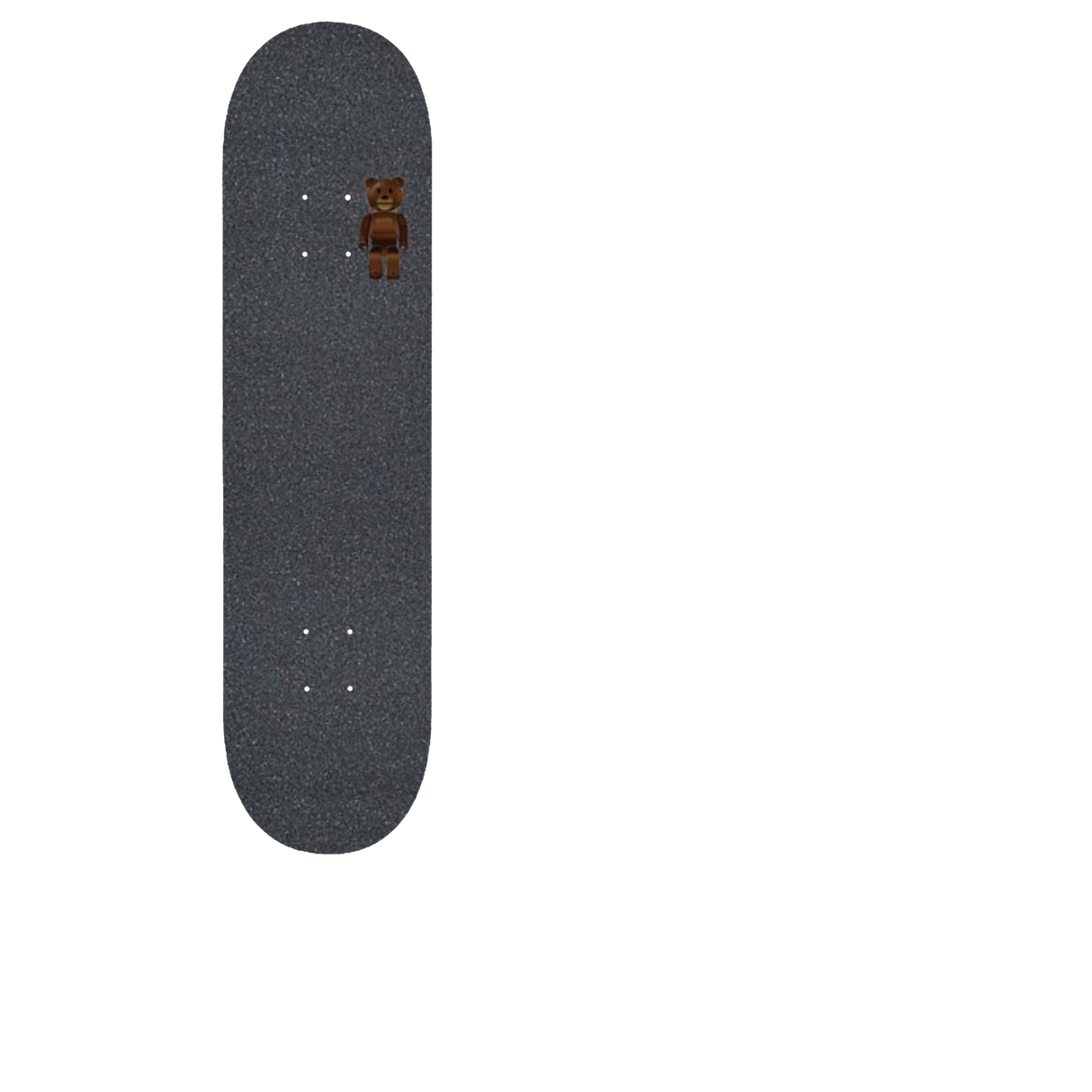 Grizzly No Batteries Skateboard Grip Tape - Black