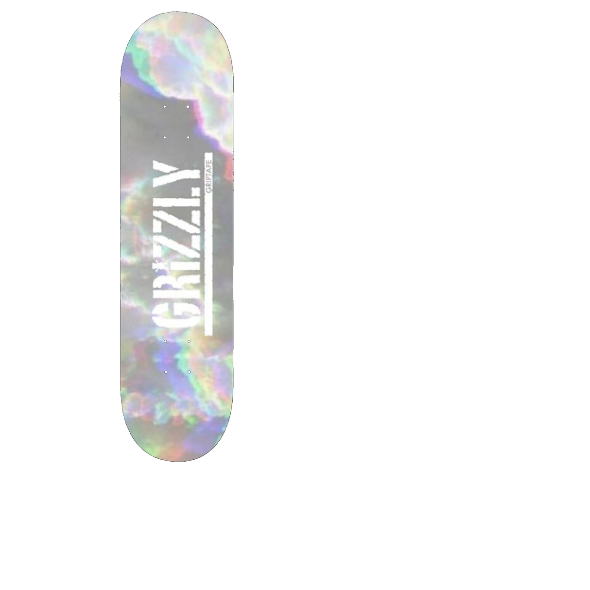 Grizzly Iridescent Stamp Skateboard Grip Tape