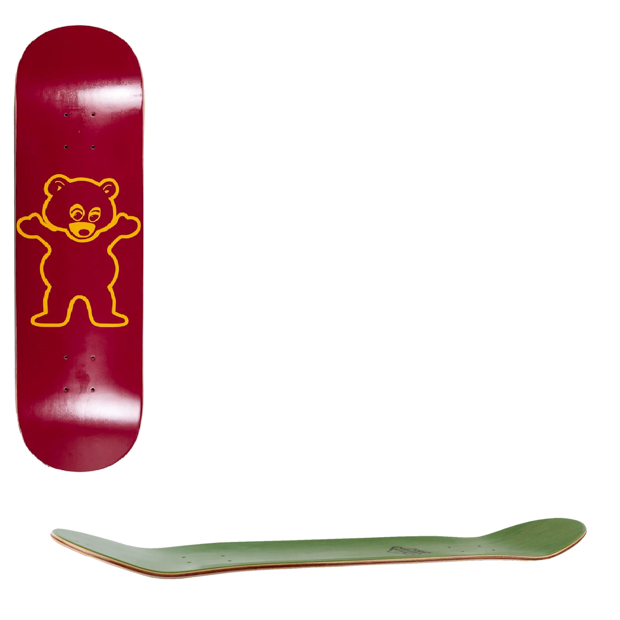 Grizzly Mascot Skateboard Deck 8.25"