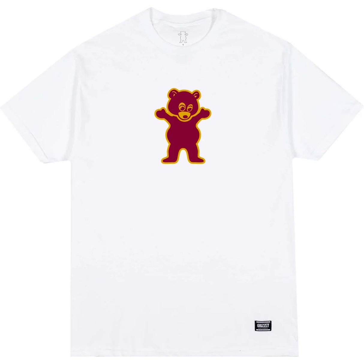 Grizzly Mascot T Shirt - White