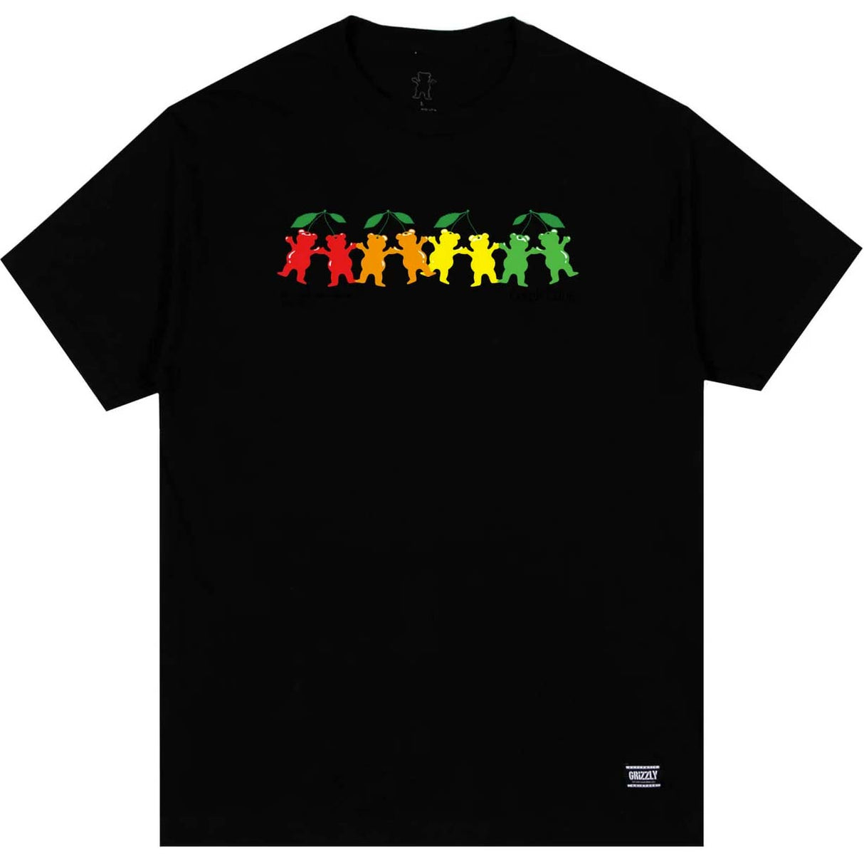 Grizzly Taste The Rainbow T Shirt - Black