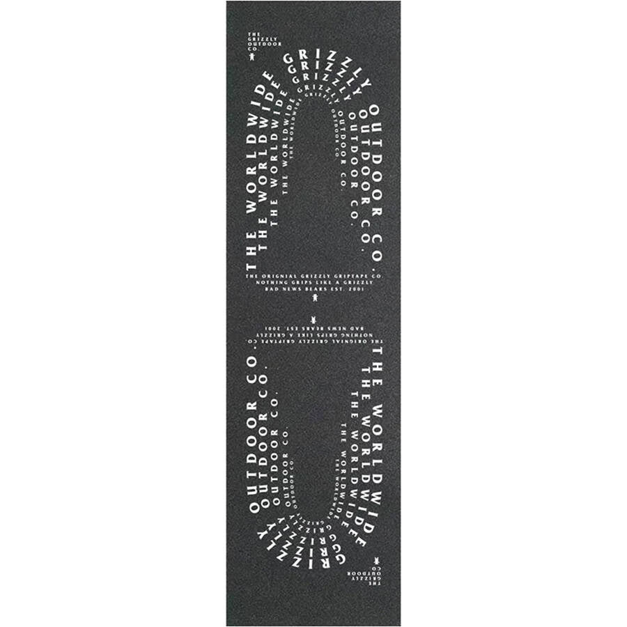 Grizzly Blue Print Skateboard Grip Tape - Black