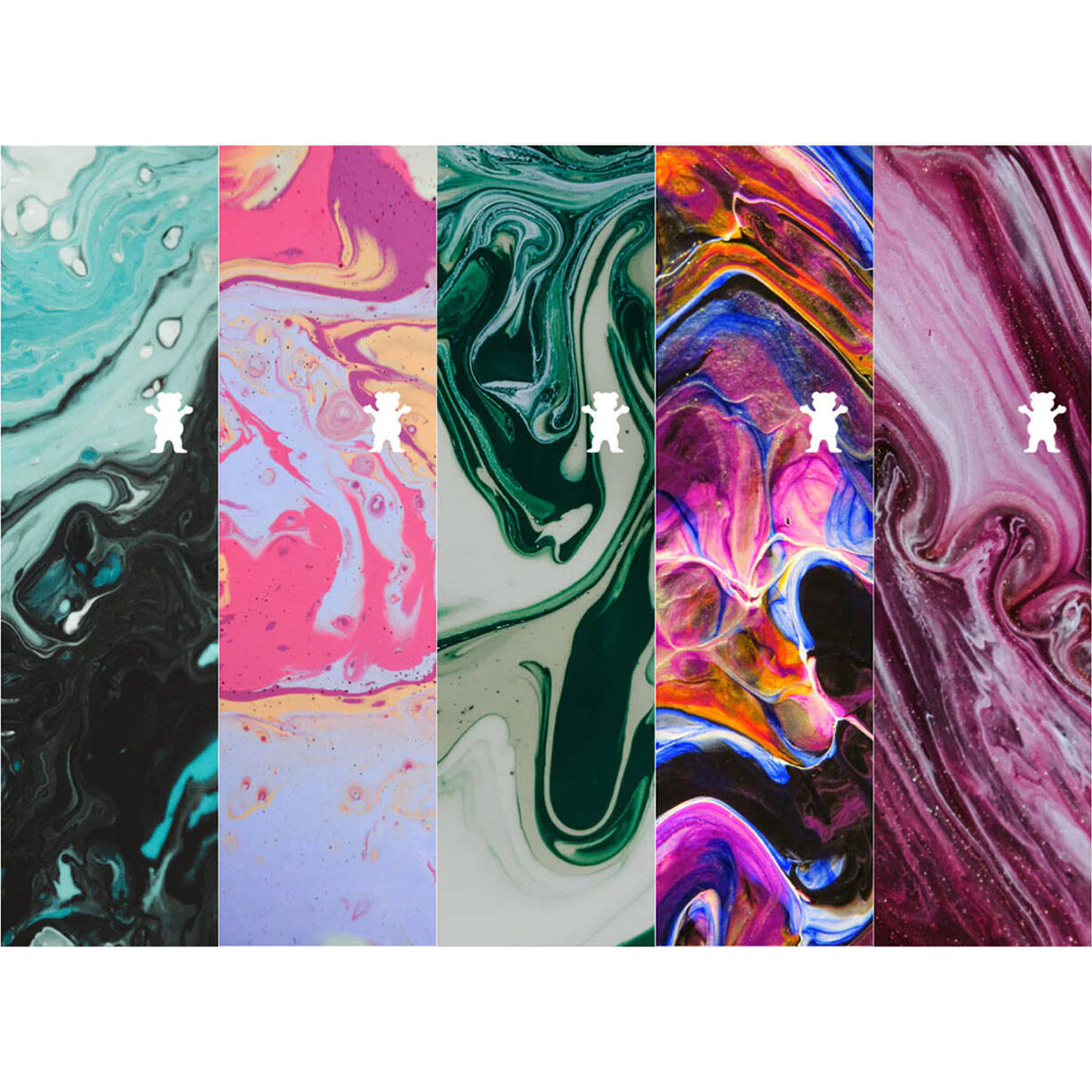 Grizzly Marble Madness Skateboard Grip Tape - Assorted