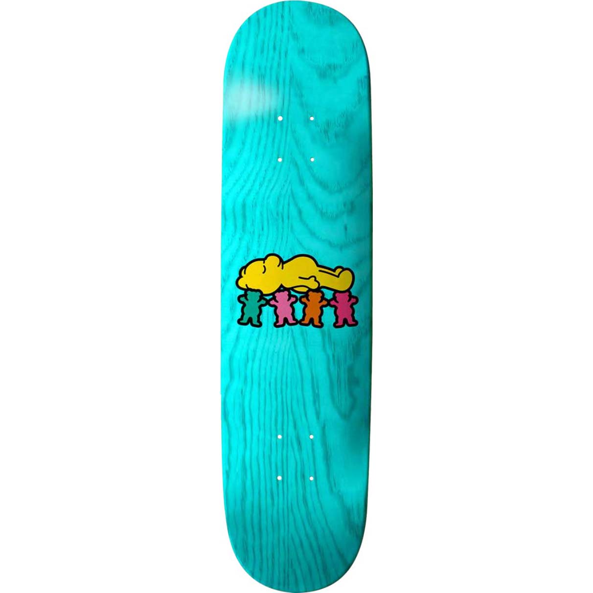 Grizzly Sleepy Time Skateboard Deck - Blue 8.25"