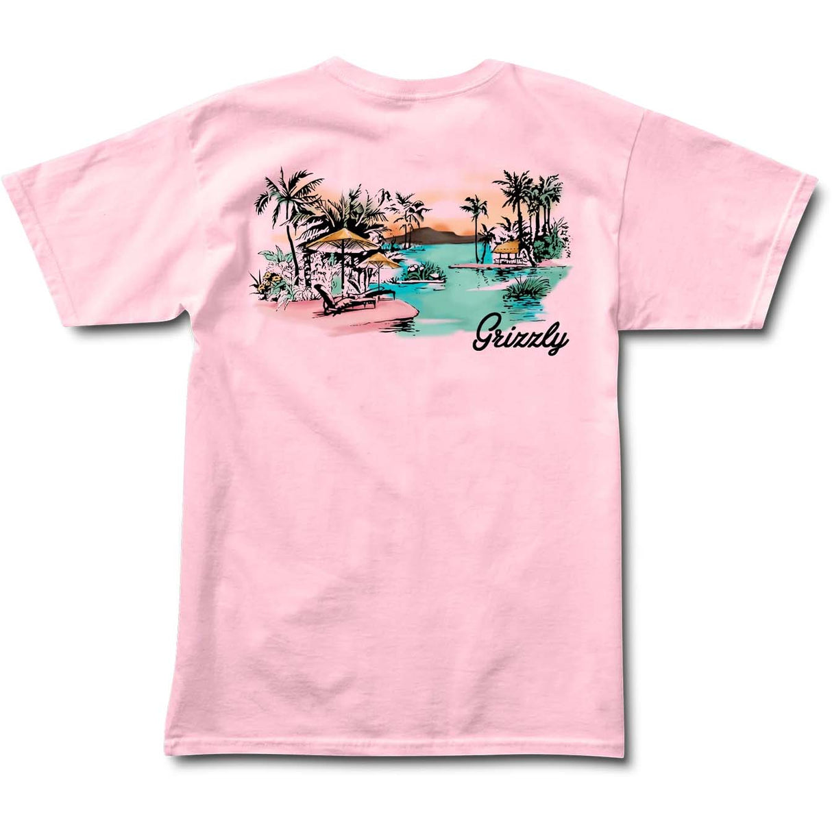 Grizzly Island Time T Shirt - Pink