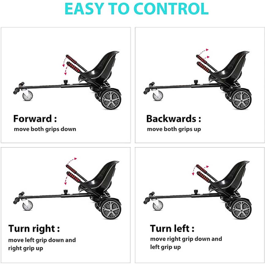 Gyroor Go Monster Hoverkart - Black
