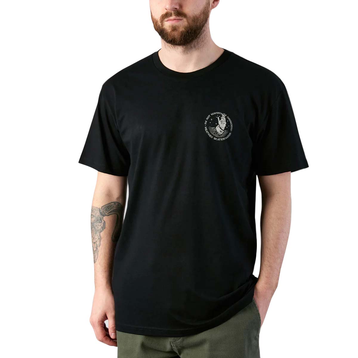 Heathen Drowning T Shirt - Black