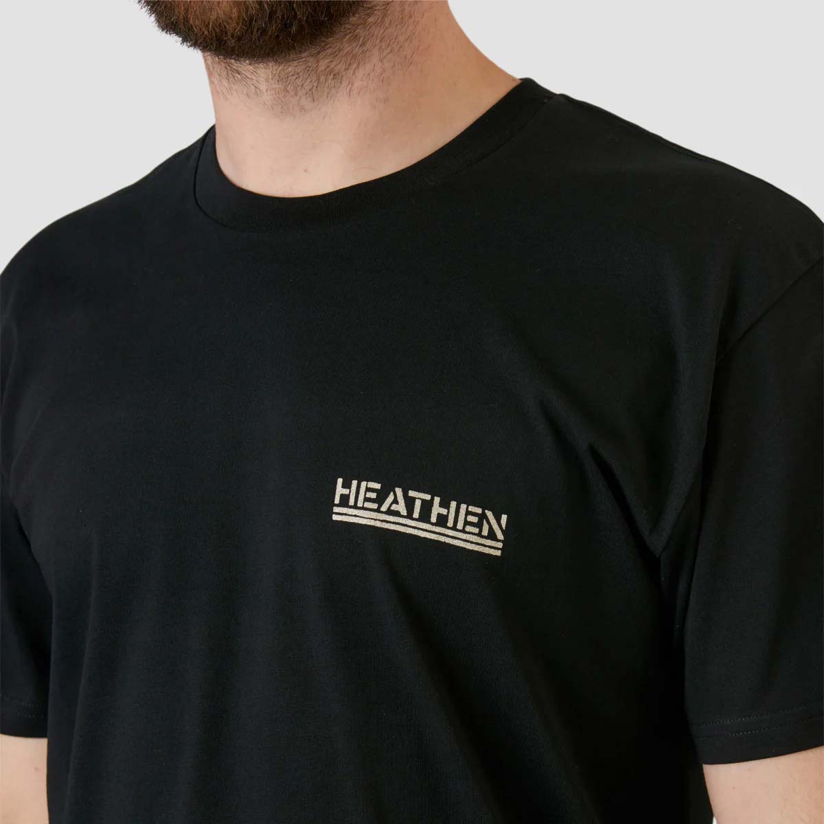 Heathen Infest Skull T Shirt - Black
