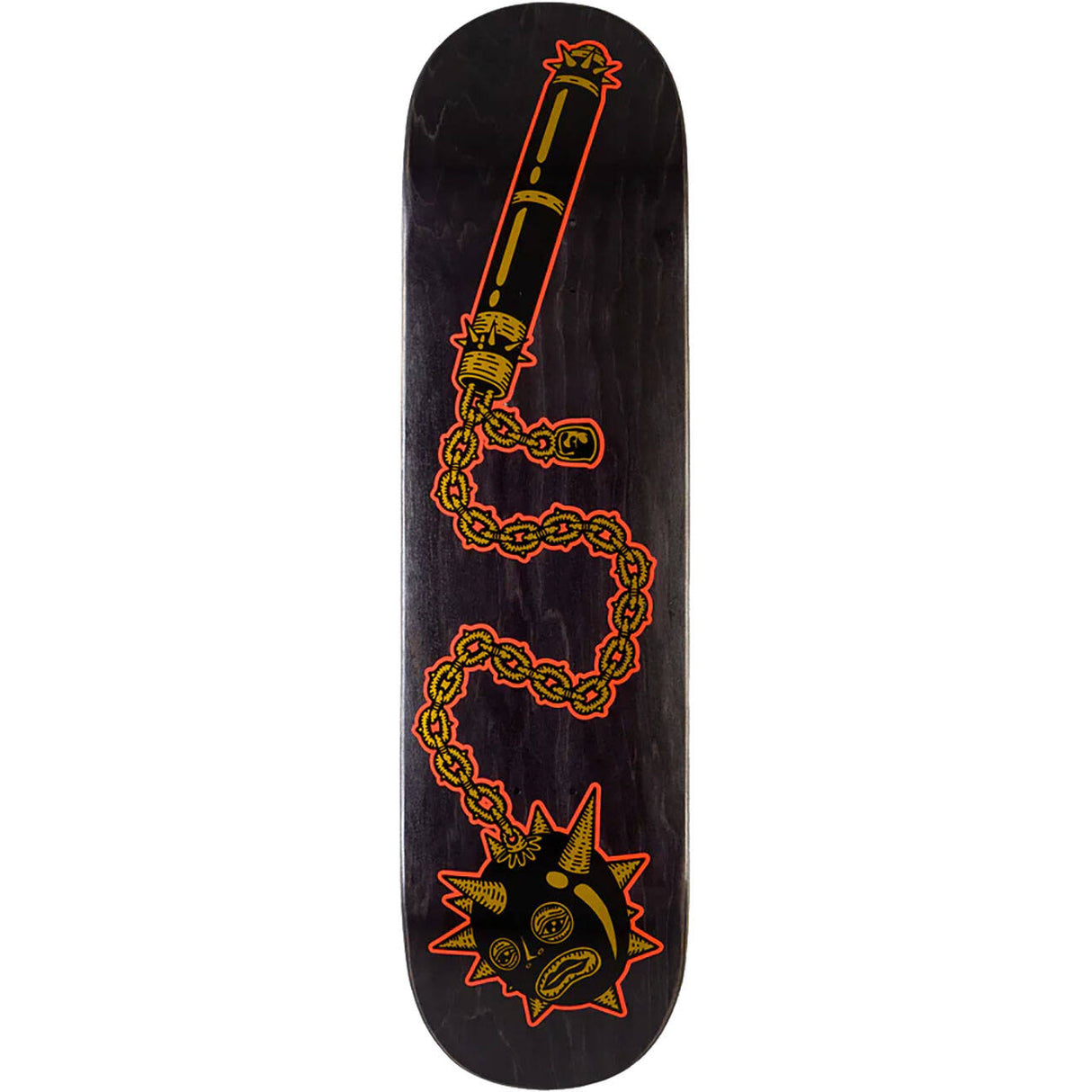 Heathen Mace Face On Squarehead Skateboard Deck 8.5"