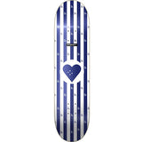The Heart Supply Round Logo Stripes Skateboard Deck - Blue 8.25"