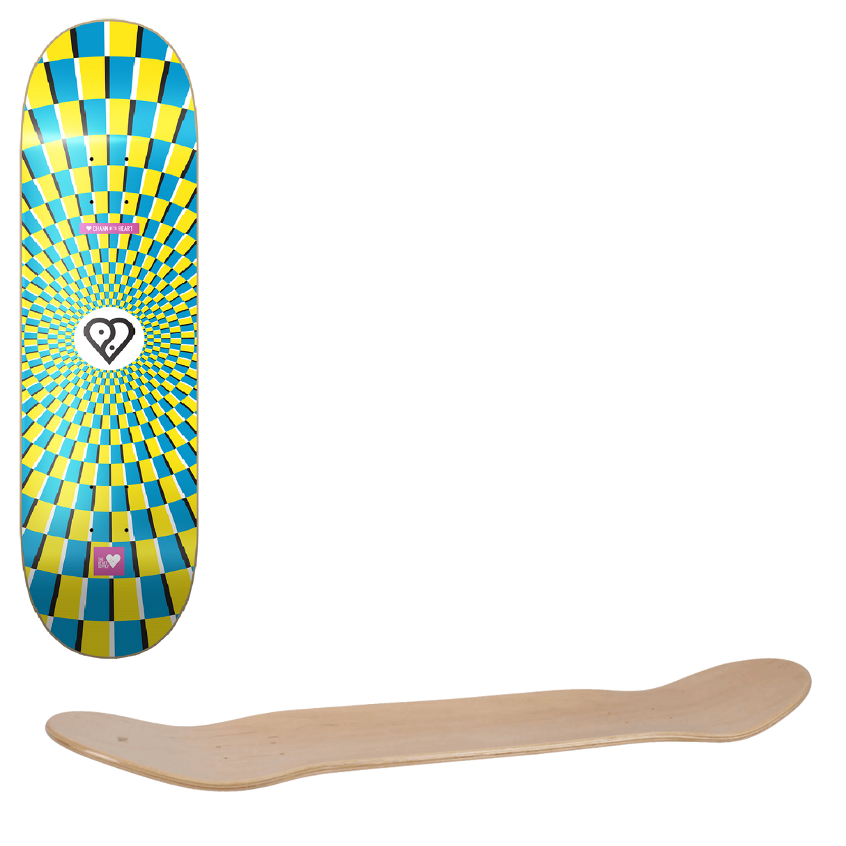 The Heart Supply Illusion Skateboard Deck - Chris Chann 8''