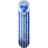 The Heart Supply Foil Logo Skateboard Deck - Blue Stripes 8.25"