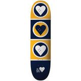 The Heart Supply Squad Skateboard Deck - Blue/Yellow 7.75"