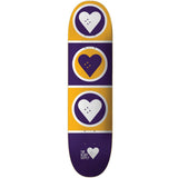 The Heart Supply Squad Skateboard Deck - Kobe (Yellow/Purple) 8.25"