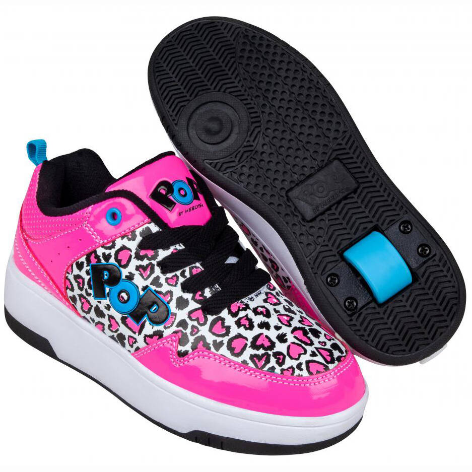 Heelys POP Contend - Neon Pink/Black/White/Hearts J11