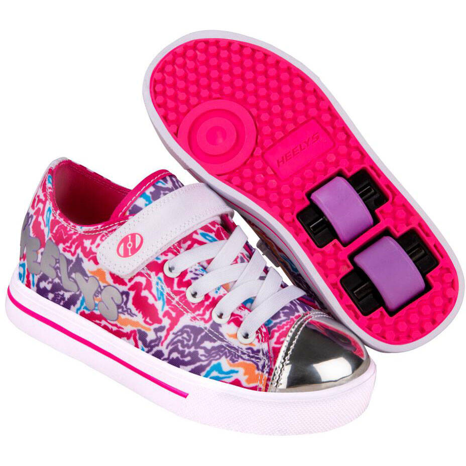 Heelys X2 Snazzy - White/Pink/Multi
