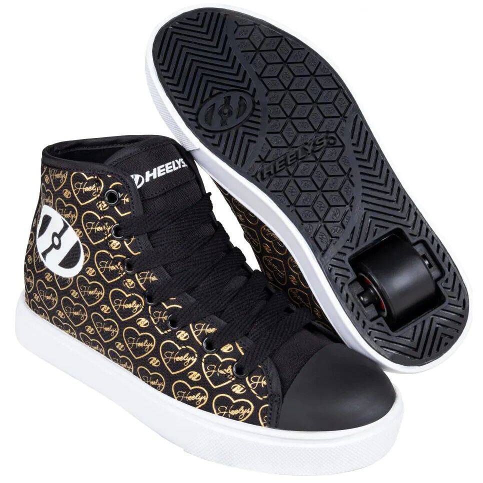 Heelys Veloz - Black/Gold/Hearts