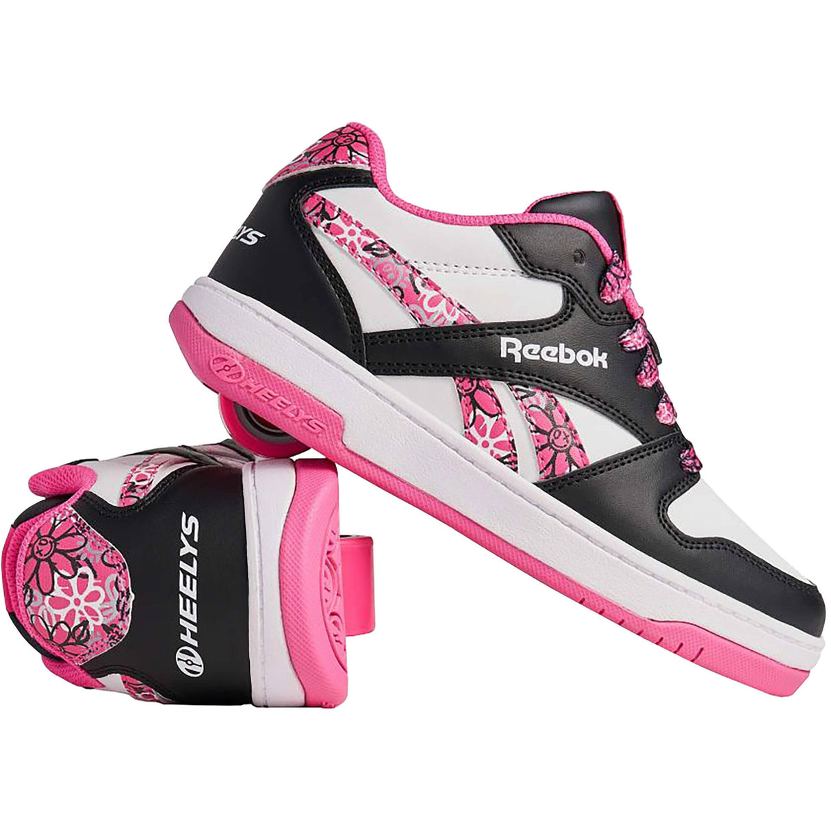 Heelys x Reebok BB4500 Low - Black/White/Pink