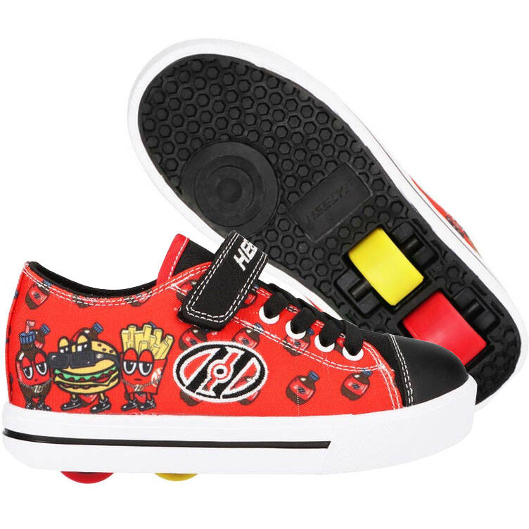 Heelys Snazzy X2 - Red/Black/White Burger Fry Nyl