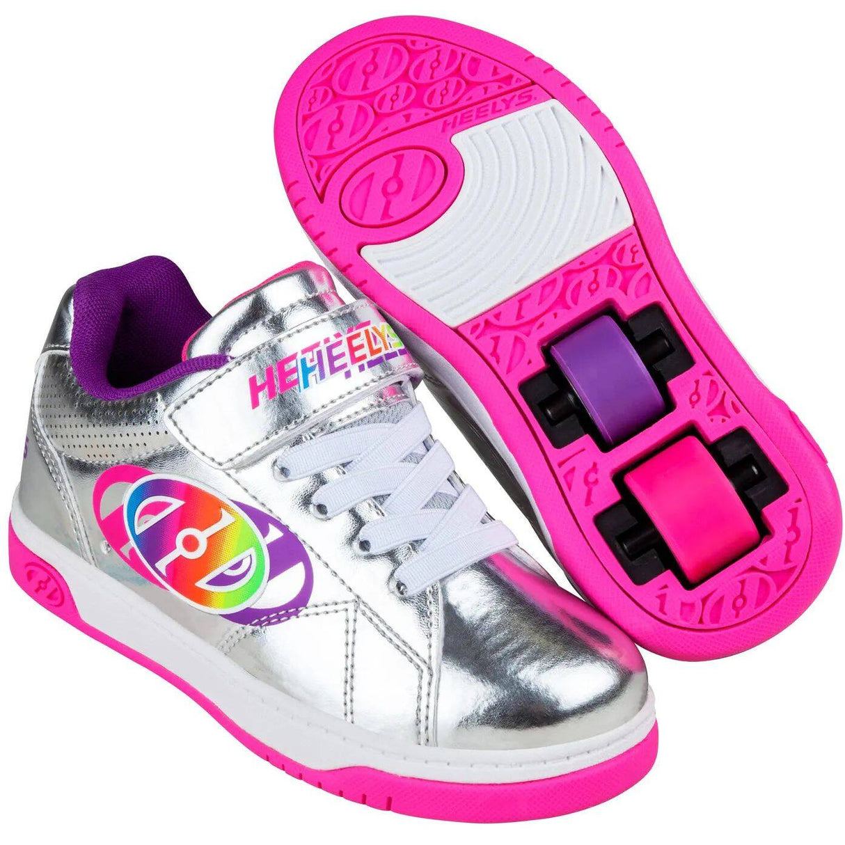 Heelys X2 Swerve - Silver/Multi Rainbow